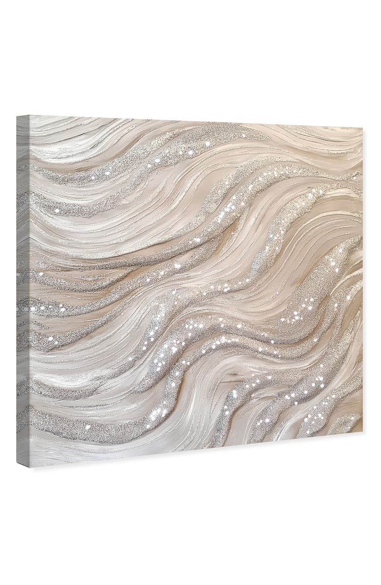 Wynwood Studio Silver Waves II Canvas Wall Art, Alternate, color, White
