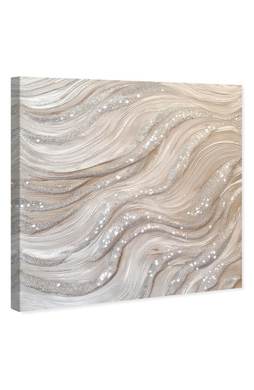 Wynwood Studio Silver Waves Ii Canvas Wall Art In White
