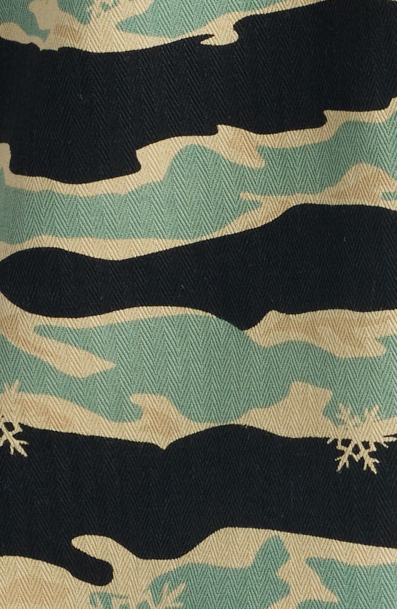 Billionaire Boys Club BB Tiger Camo Cotton Camp Shirt, Alternate, color, Mojave Desert