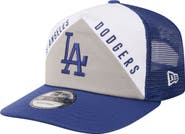 New Era Men's New Era White/Royal Los Angeles Dodgers Retro Cut 19TWENTY Adjustable Trucker Hat