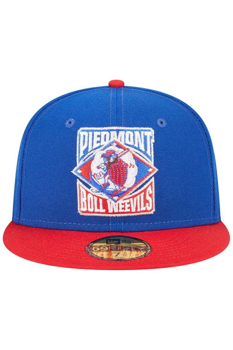 Men's New Era Royal Kannapolis Cannon Ballers Theme Nights Piedmont Boll Weevils  59FIFTY Fitted Hat, Alternate, color, Royal