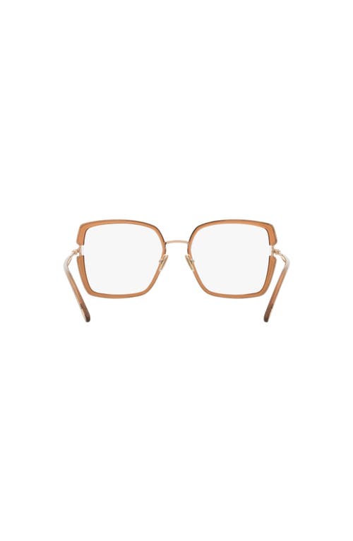 Tom Ford 55mm Square Optical Glasses In Gold