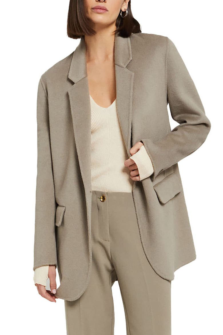 Wool-Blend Blazer, Main, color, Stone