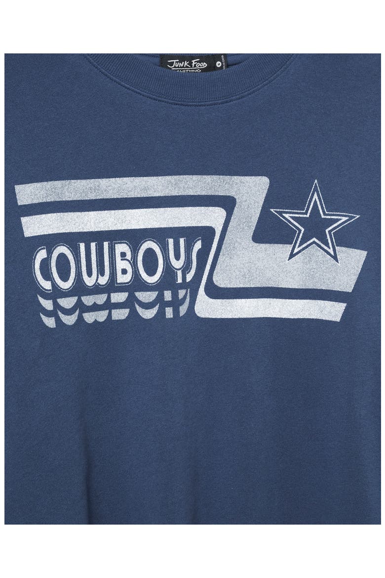 Cowboys Retro Graphic Cropped Sweatshirt, Alternate, color, TRUE NAVY
