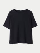 GOBI Mongolian Cashmere Box-Cut Cotton Silk Cashmere Blend T-Shirt