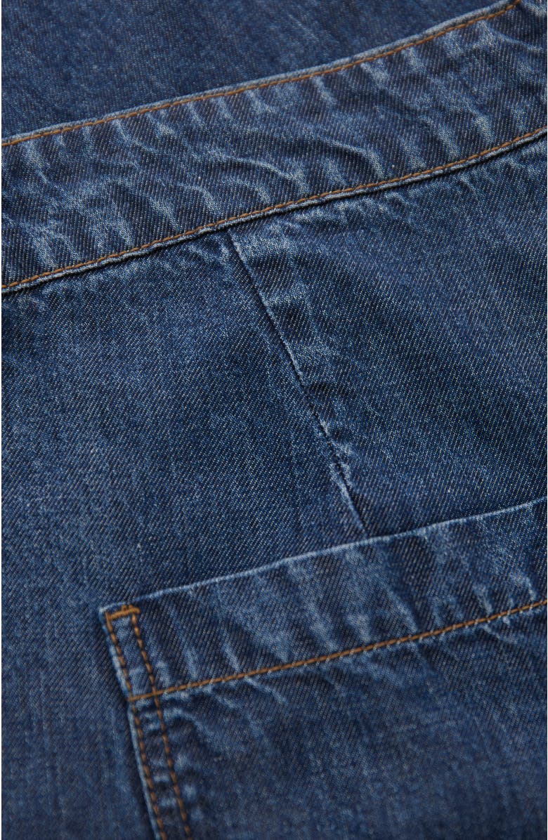 Celtic & Co. Drape Denim Culotte Pants, Alternate, color, Indigo Mid Wash