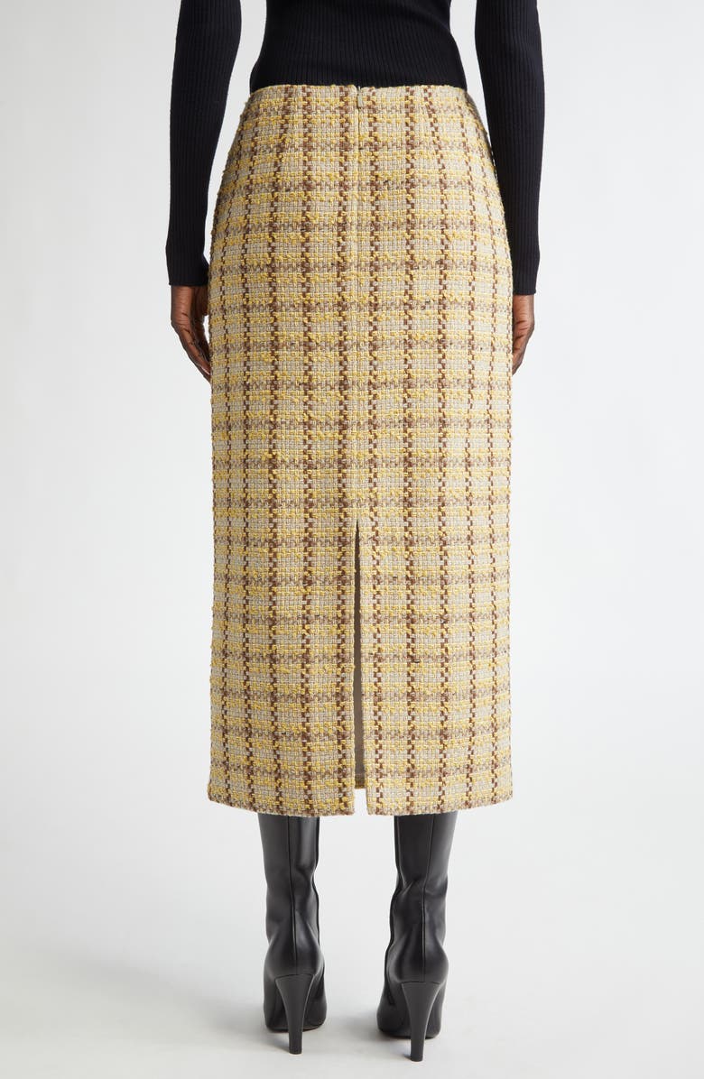 Lafayette 148 New York Plaid Tweed Pencil Skirt, Alternate, color, 