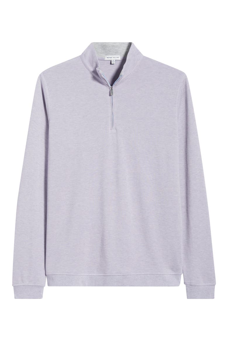 Comfort Interlock Quarter Zip Pullover, Alternate, color, LIGHT VIOLET