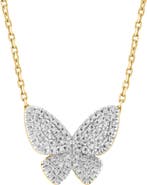 EFFY Pavé Diamond Butterfly Pendant Necklace