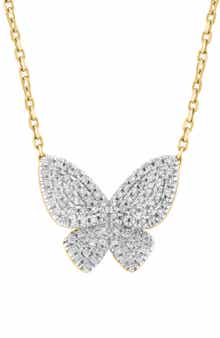 EFFY Pavé Diamond Butterfly Pendant Necklace