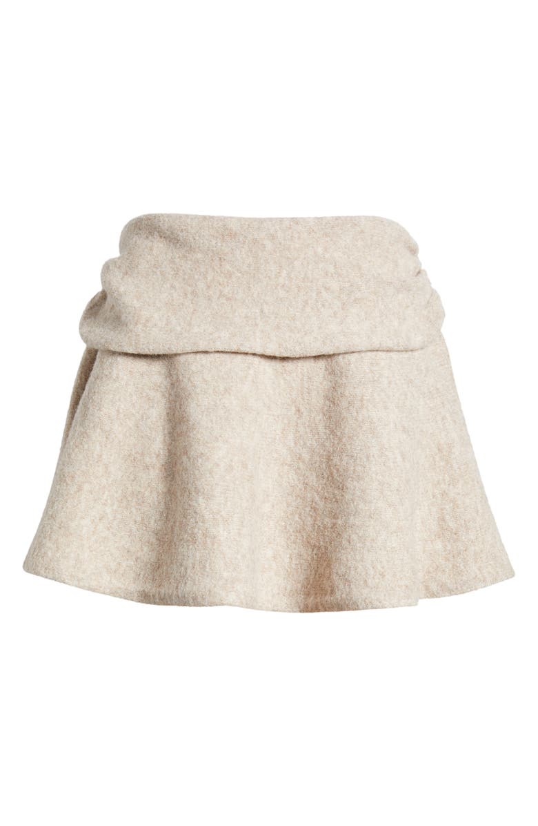 Mistress Rocks Foldover Sweater Miniskirt, Alternate, color, Biscuit