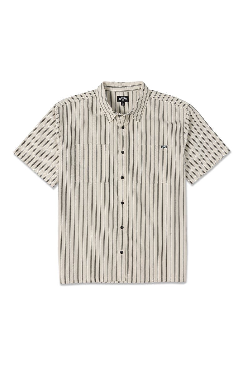 Vista Striped Short Sleeve Shirt, Alternate, color, OFF WHITE