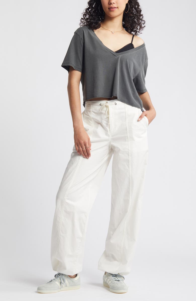 BP. Washed V-Neck Crop T-Shirt, Alternate, color, 