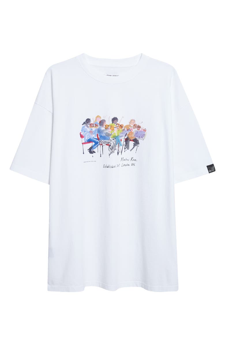 Martine Rose Short Sleeve Oversize Graphic T-Shirt, Main, color, White
