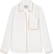 Rails Saya Crochet Trim Button-Up Shirt