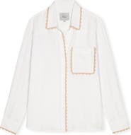 Rails Saya Crochet Trim Button-Up Shirt