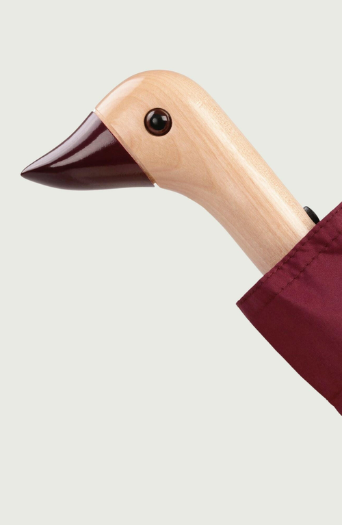 Original Duckhead Eco-friendly Compact Duck Umbrella In Burgundy
