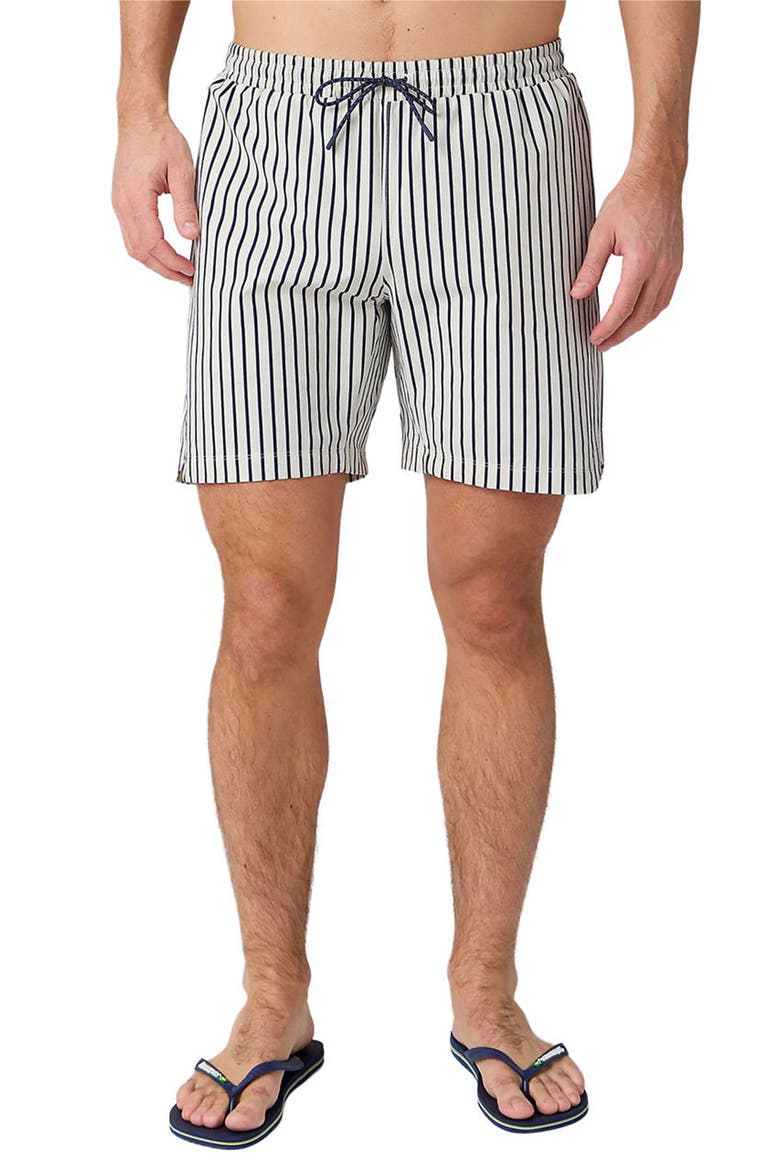 Men's The Swim Trunk 7in, Alternate, color, Deep Navy Shoreline Stripe