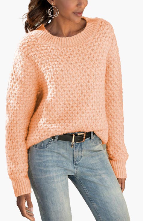 Textured Long Sleeve Sweater