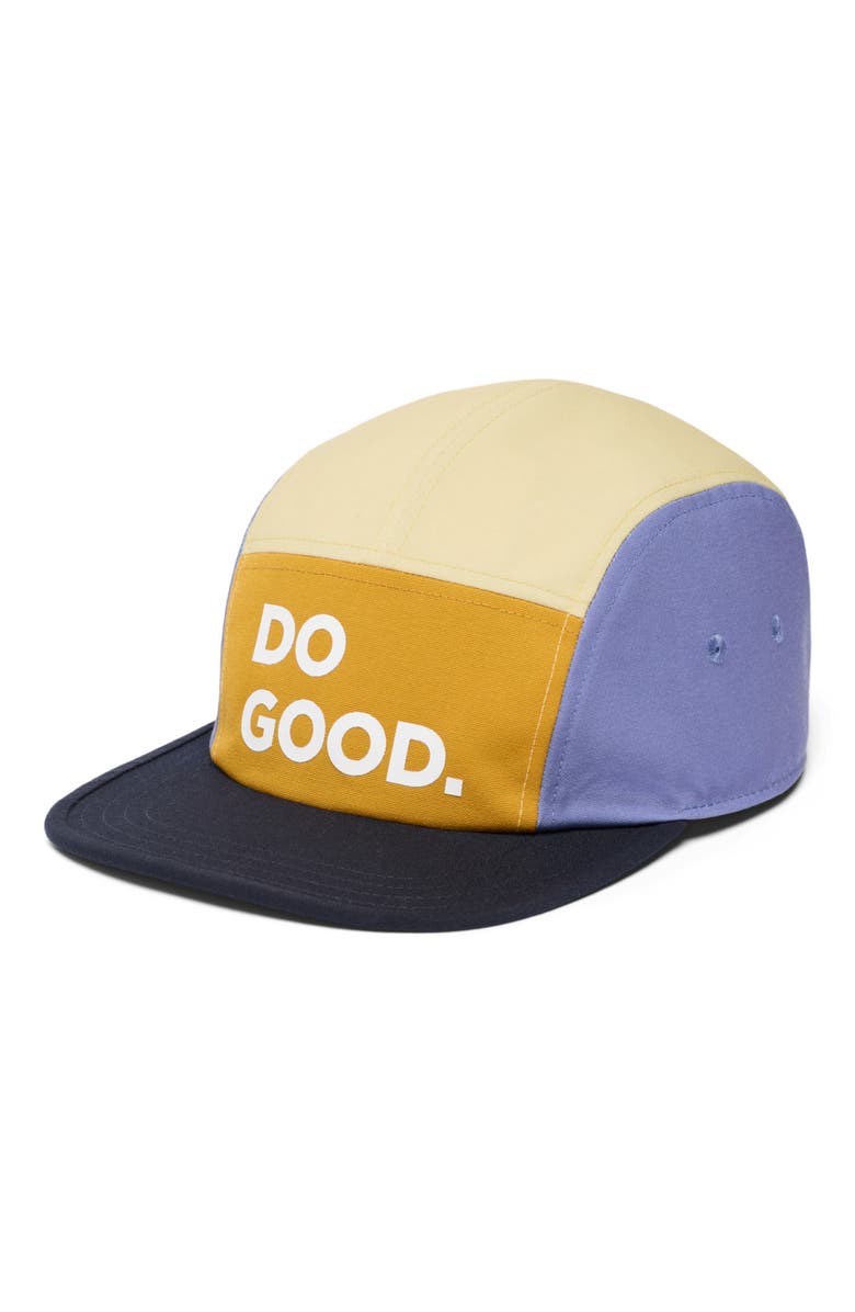 Cotopaxi Do Good 5-Panel Hat, Main, color, Amber/Carbon