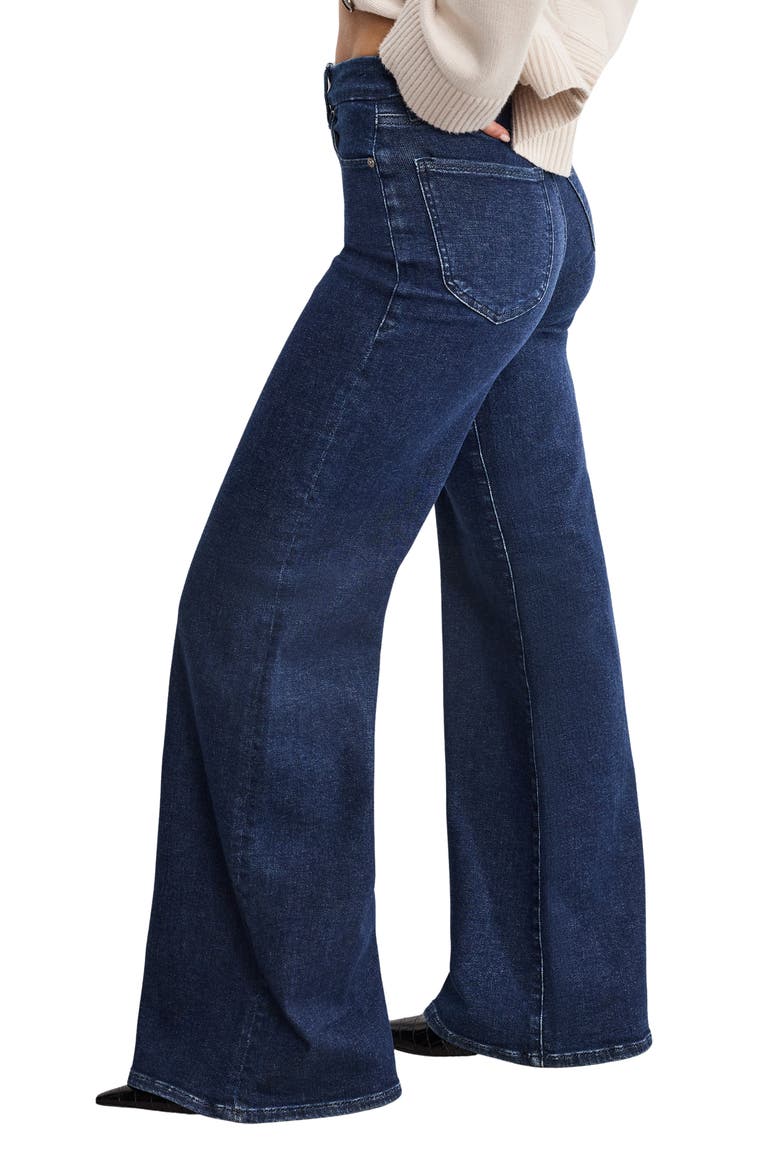 Good Waist High Waist Wide Leg Palazzo Jeans, Alternate, color, INDIGO985