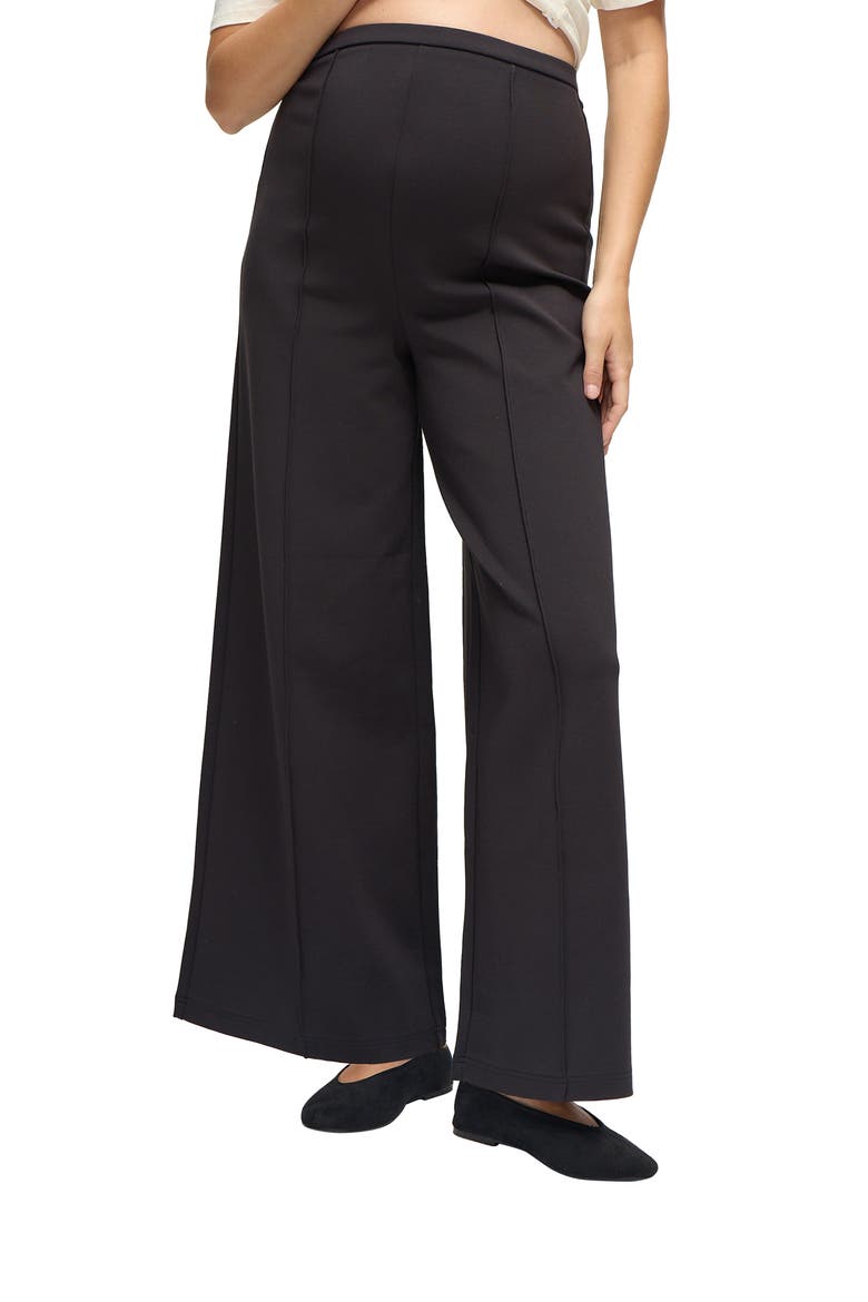 EveryWear Maternity Ponte Flare Pant, Alternate, color, Black