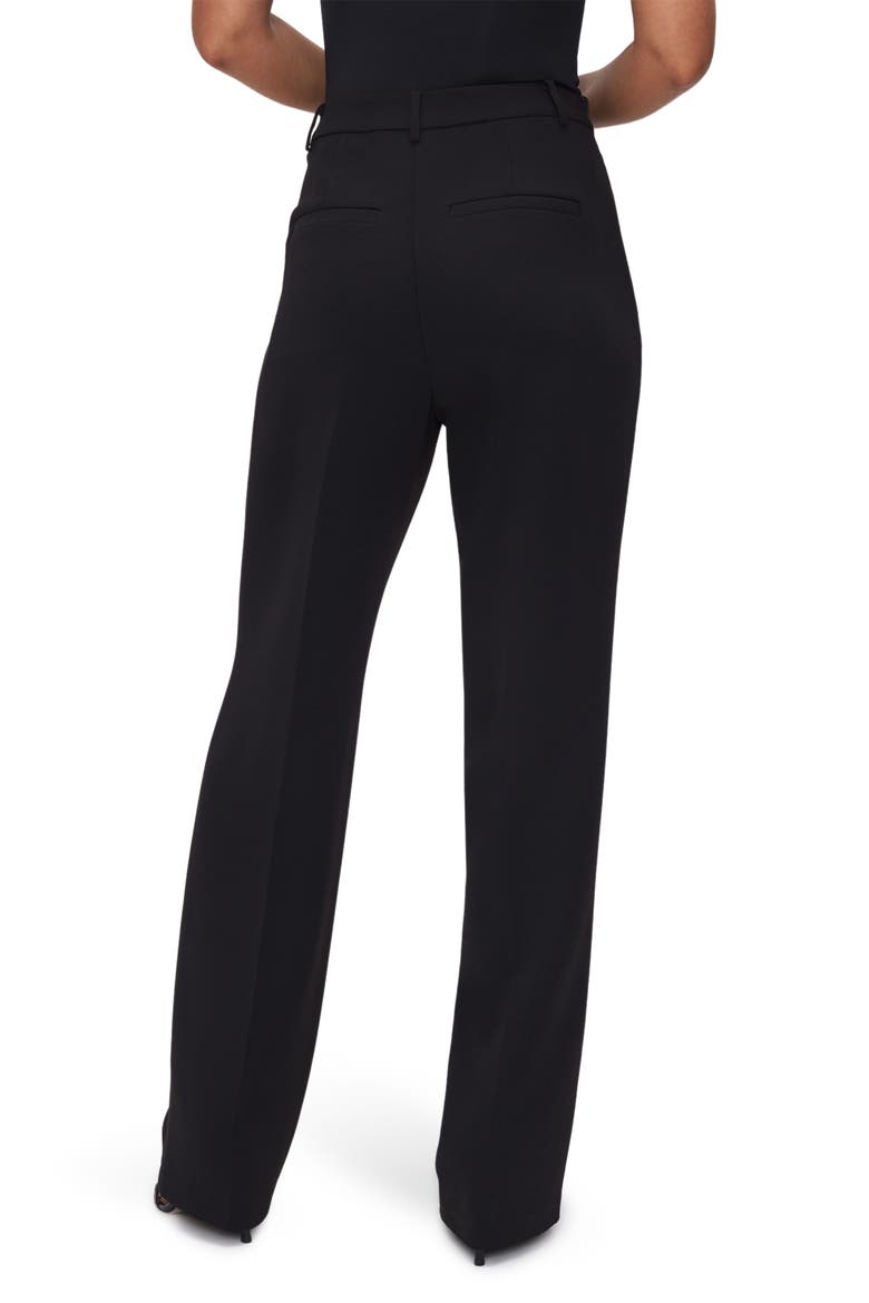 Luxe Suiting Column Wide Leg Trousers, Alternate, color, BLACK001