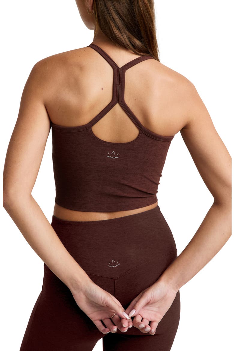 Space Dye Slim Racerback Crop Tank, Alternate, color, ICED MOCHA HEATHER