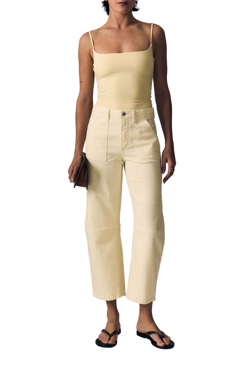 Utility Barrel Leg Jeans, Alternate, color, LEMON YELLOW