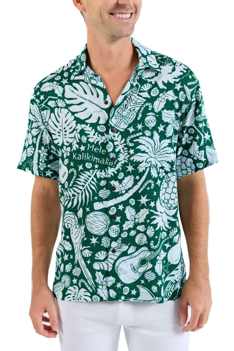 Margaritaville by Kenny Flowers - The Mele Kalikimaka Short Sleeve Shirt