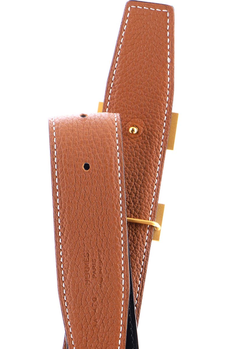 Pre-Owned Hermes Constance Reversible Belt Leather Medium, Alternate, color, Black