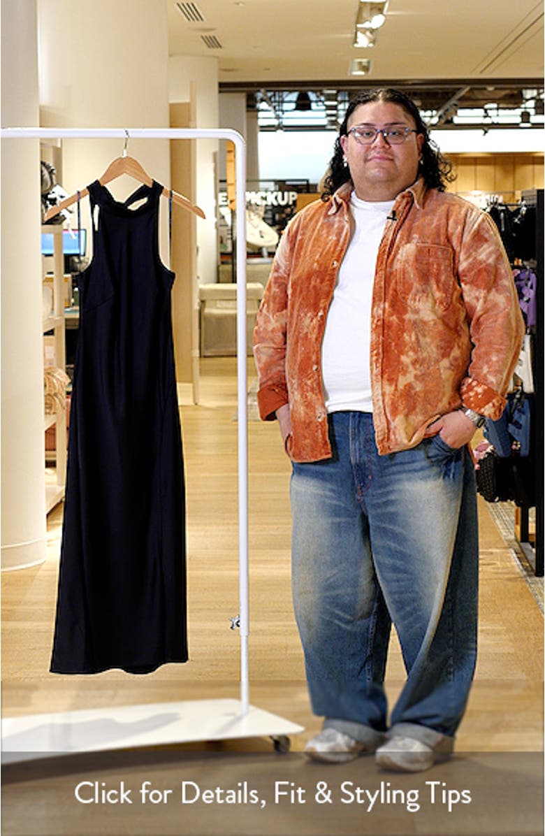 Sleeveless Satin Maxi Dress, sales video thumbnail