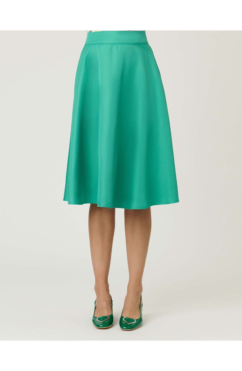 Unique Vintage Retro Style High Waist Vivien Swing Skirt, Alternate, color, Green