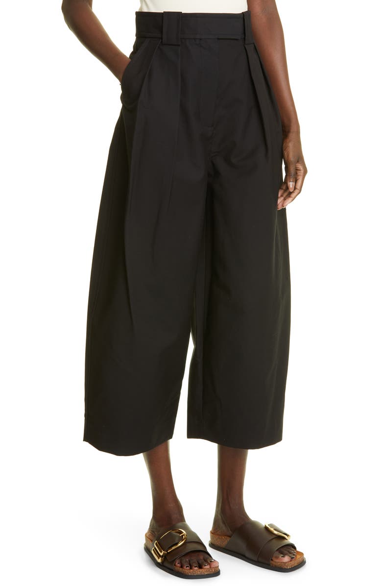 Khaite Tino Crop High Waist Cotton Pants, Alternate, color, 