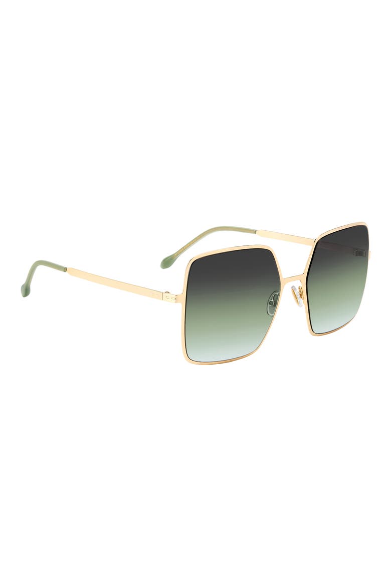 52mm Gradient Square Sunglasses, Alternate, color, GOLD GREEN GRAY GREEN