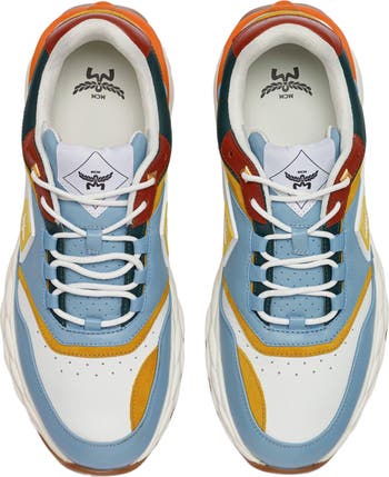 スニーカー MCM MULTICOLOR CANVAS AND LEATHER SKYWANDER SNEAKERS MCM Skywander Leather Sneakers | Saks Fifth Avenue