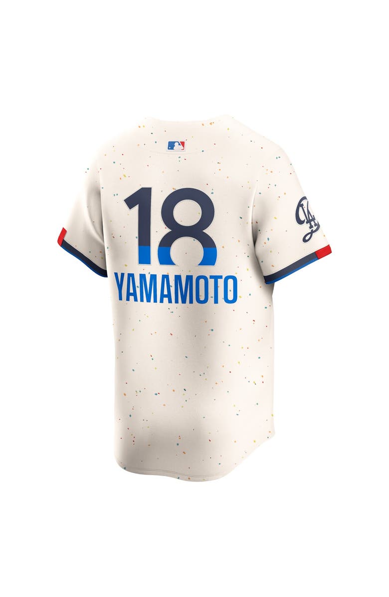Nike Men's Nike Yoshinobu Yamamoto Cream Los Angeles Dodgers 2024 City Connect Limited Player Jersey, Alternate, color,