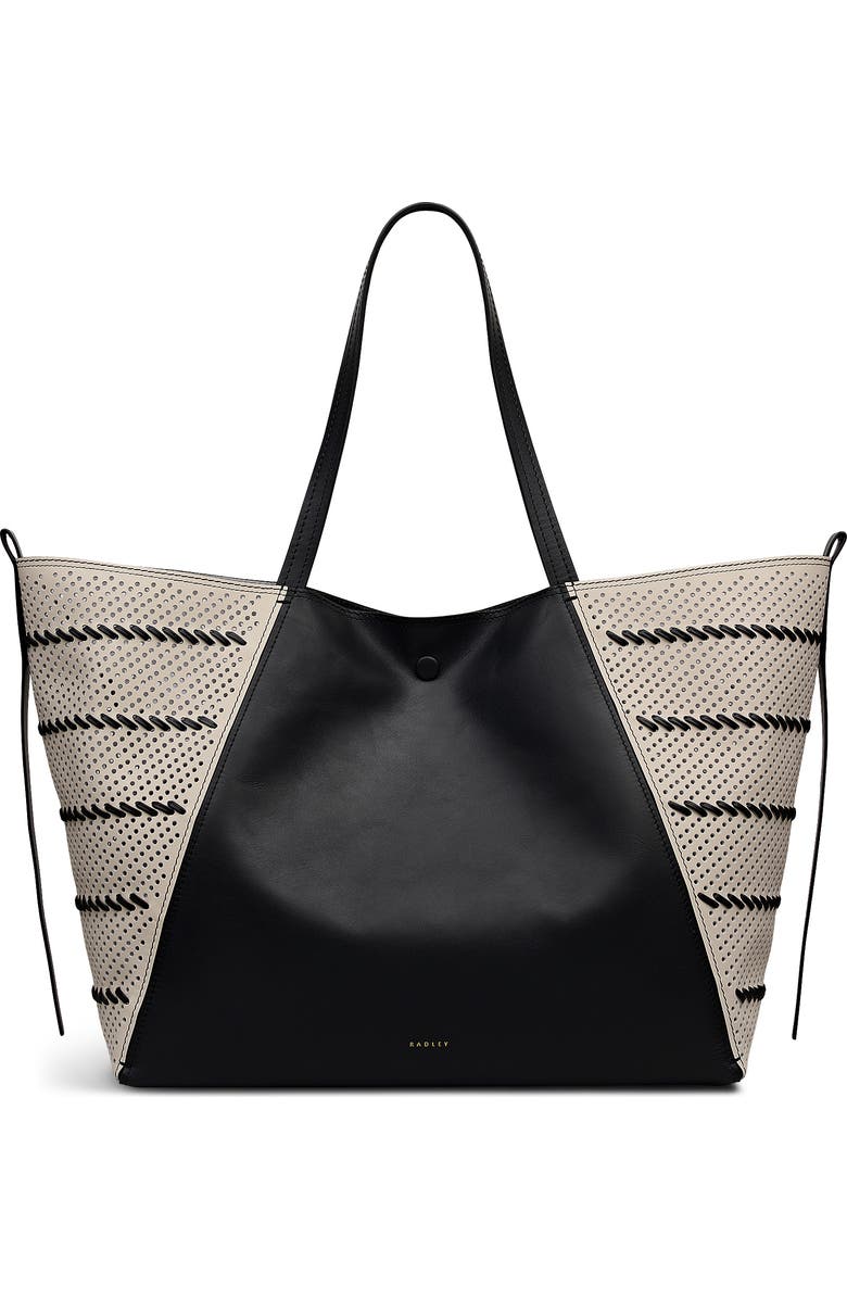 Radley The Delphine - Perforated Extra Large Open Top Tote Bag, Main, color, Black