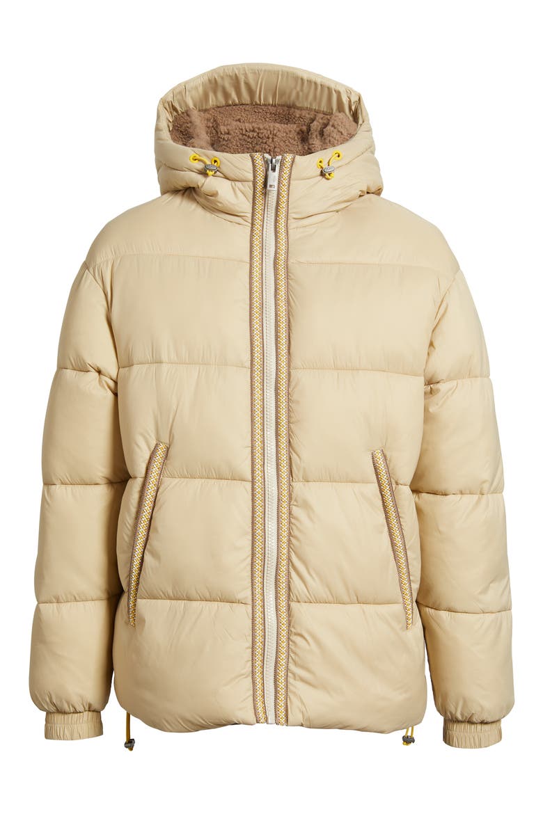 Xayden UGGbraid Quilted Puffer Jacket, Alternate, color, MUSTARD SEED / SUMMER WHEAT