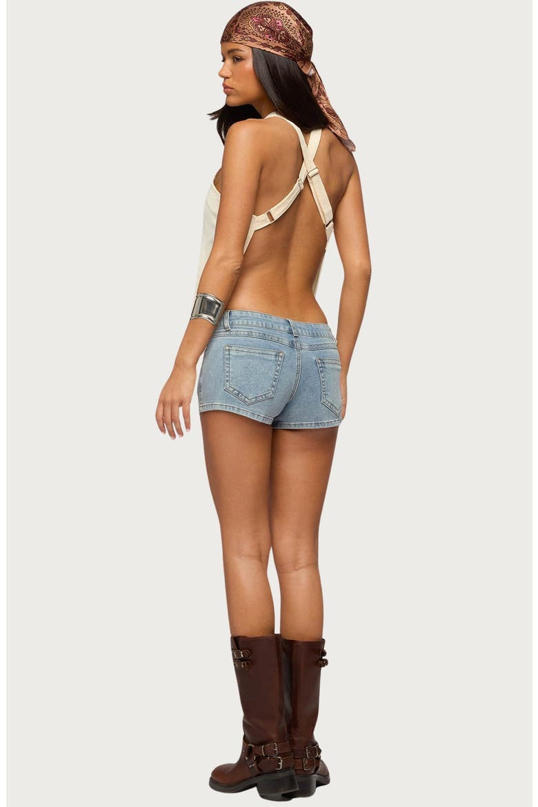 Nerida Crisscross Backless Top, Alternate, color, CREAM