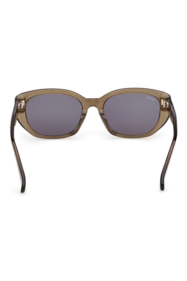 54mm Oval Sunglasses, Alternate, color, SHINY DARK GREEN / SMOKE