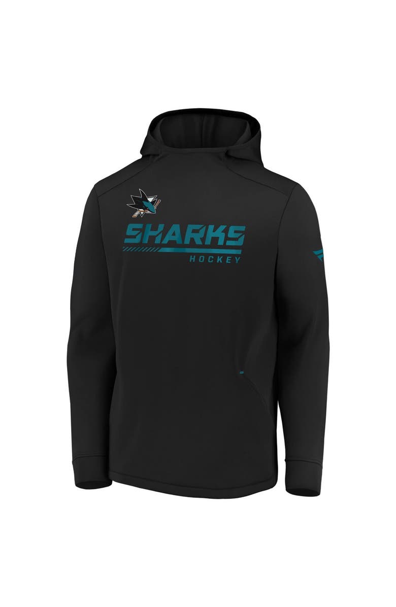 FANATICS Men's Fanatics Branded Black San Jose Sharks Authentic Pro Locker Room Pullover Hoodie, Alternate, color, Black