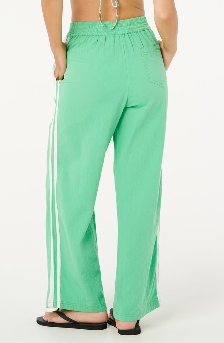 Rip Curl Luxe Surf Wide Leg Cotton Pants, Alternate, color, Irish Green