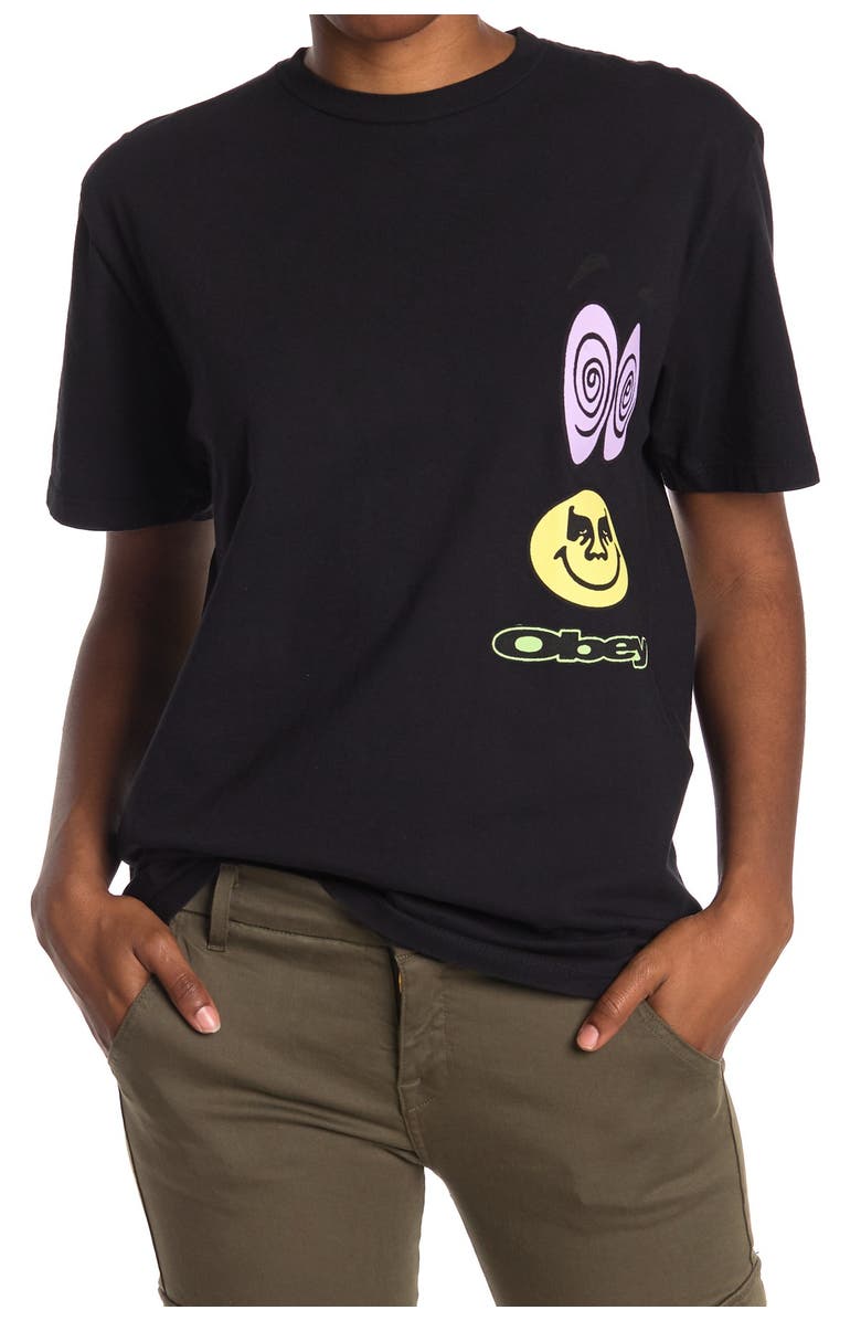 Obey Acid Crash Short Sleeve T-Shirt, Main, color,