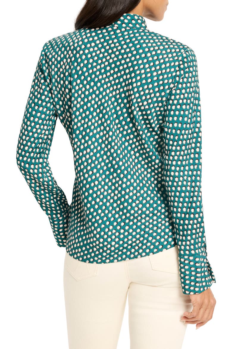 Shadow Dot Long Sleeve Top, Alternate, color, GREEN MULTI