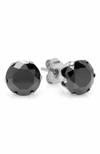 Stainless Steel Simulated Stone Stud Earrings