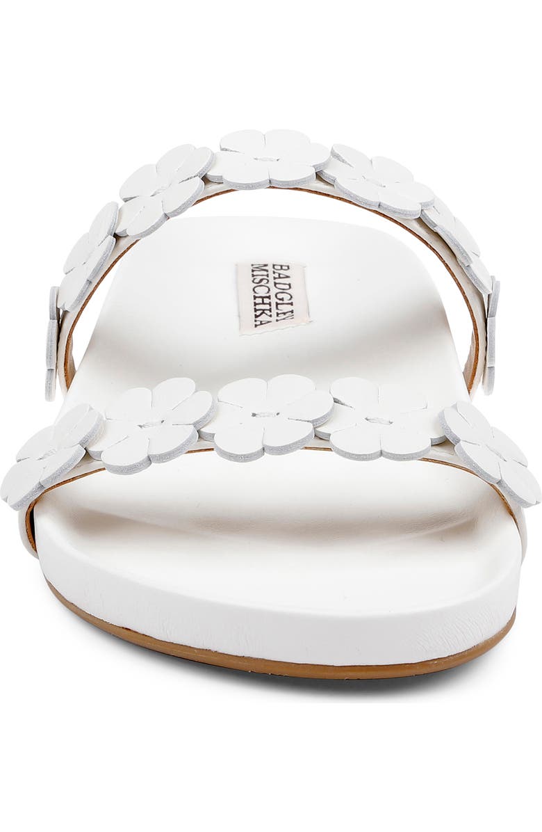 Badgley Mischka Collection Waterbury Slide Sandal, Alternate, color, White Leather