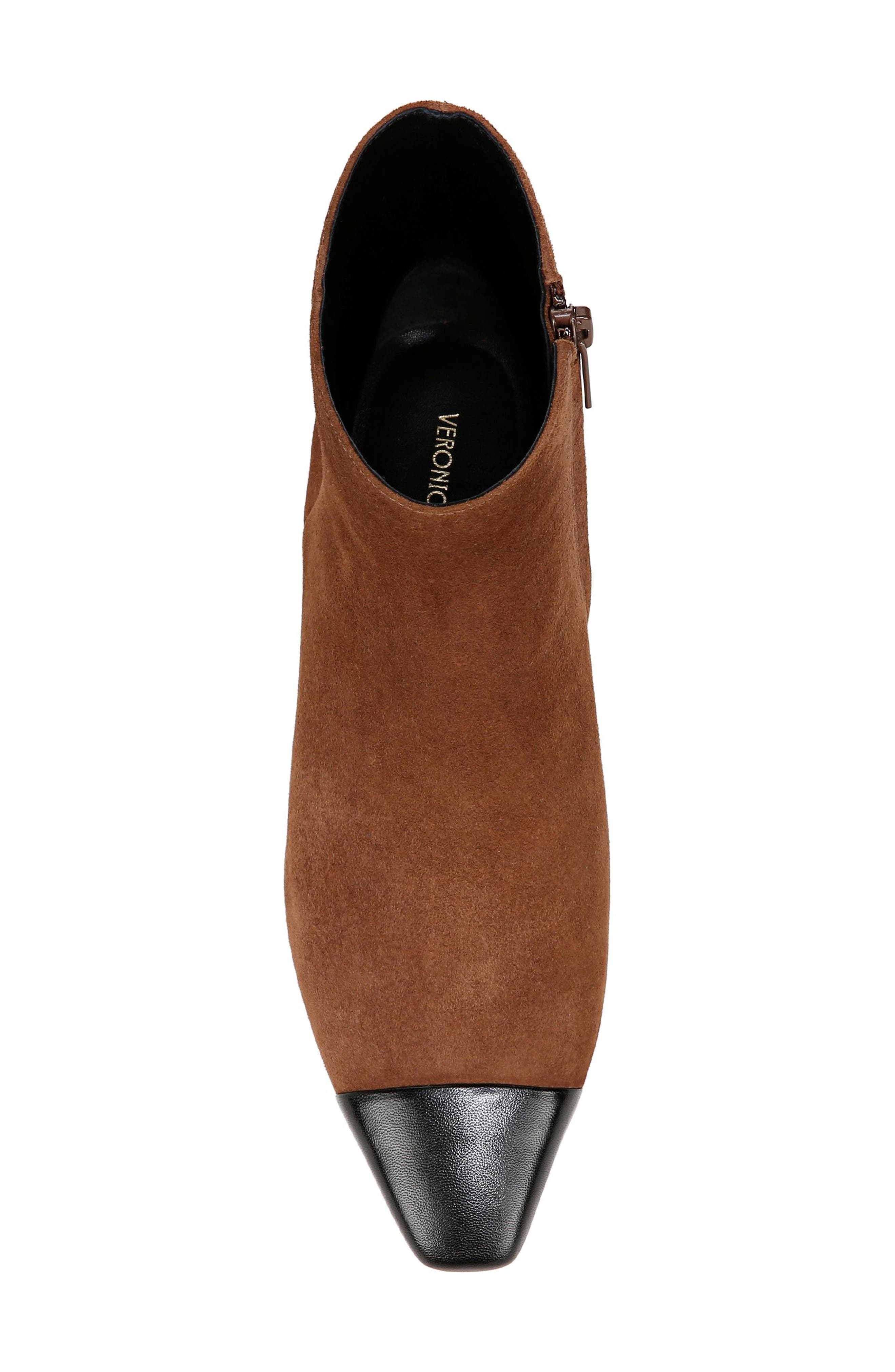 Veronica Beard Cecile Cap Toe Bootie, Alternate, color, Cedar/ Black