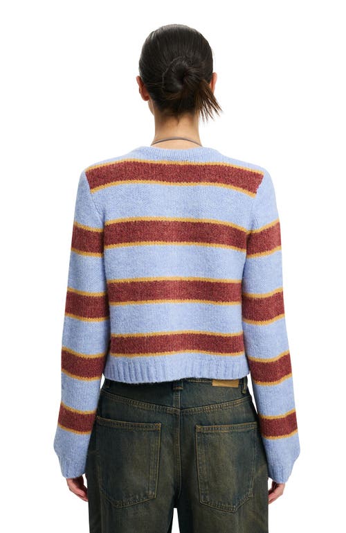 Cotton On Luxe Crew Cardigan In Blue