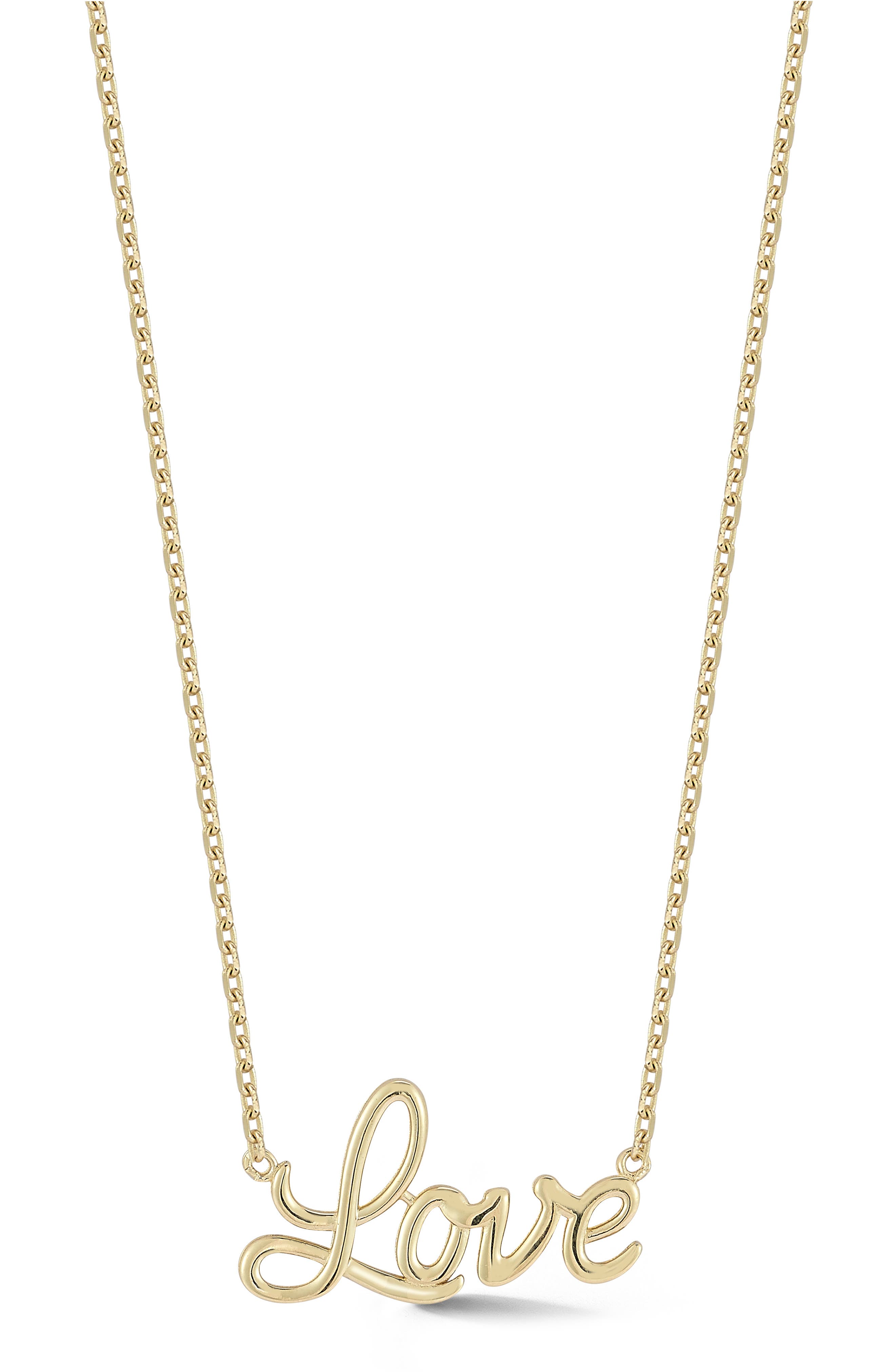 Ember Fine Jewelry 14K Gold 'Love' Pendant Necklace